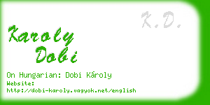 karoly dobi business card